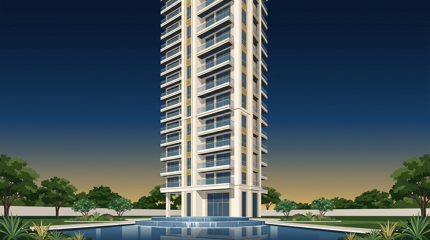 Shanti Towers architectural elevation render